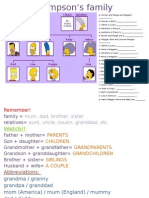 Family Vocabpossessive S