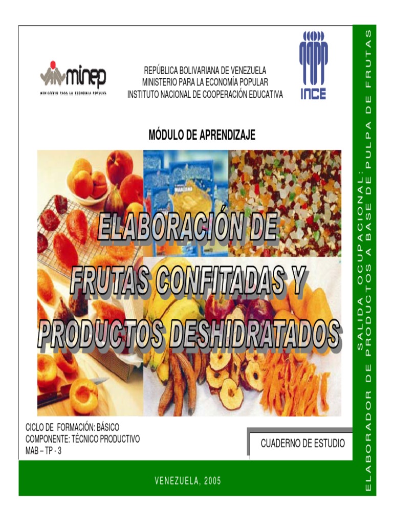 Elaboración de Frutas Confitadas y Productos Deshidratados | Alimentos