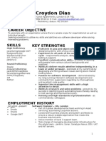 Croydon Dias - Resume