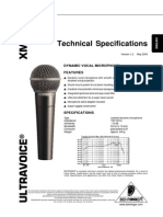 Technical Specifications: Dynamic Vocal Microphone Features