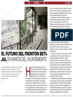 EL FUTURO DEL FRONTÓN BETIJAI, EN MANOS DEL AYUNTAMIENTO (El Economista - 14/07/2015)