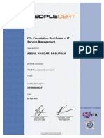 ITIL V3 Foundation - Certificate