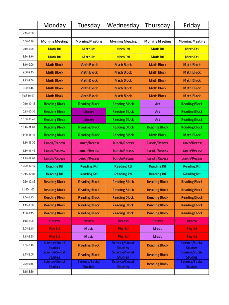 Brett Schedule PDF