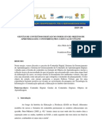 Gestao de Conteudos Digitais No Formato de Objetos de Aprendizagem Constribuicoes A Educacao Onli