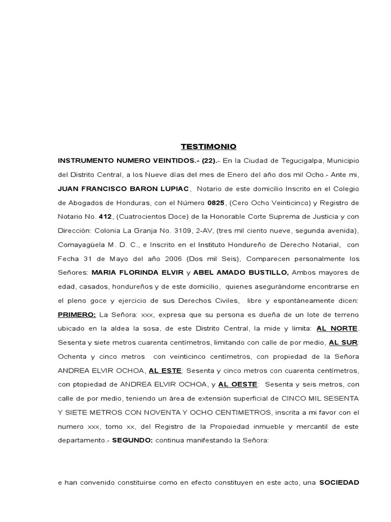 Escritura Publica de Compra Venta. Liquidación Gobierno