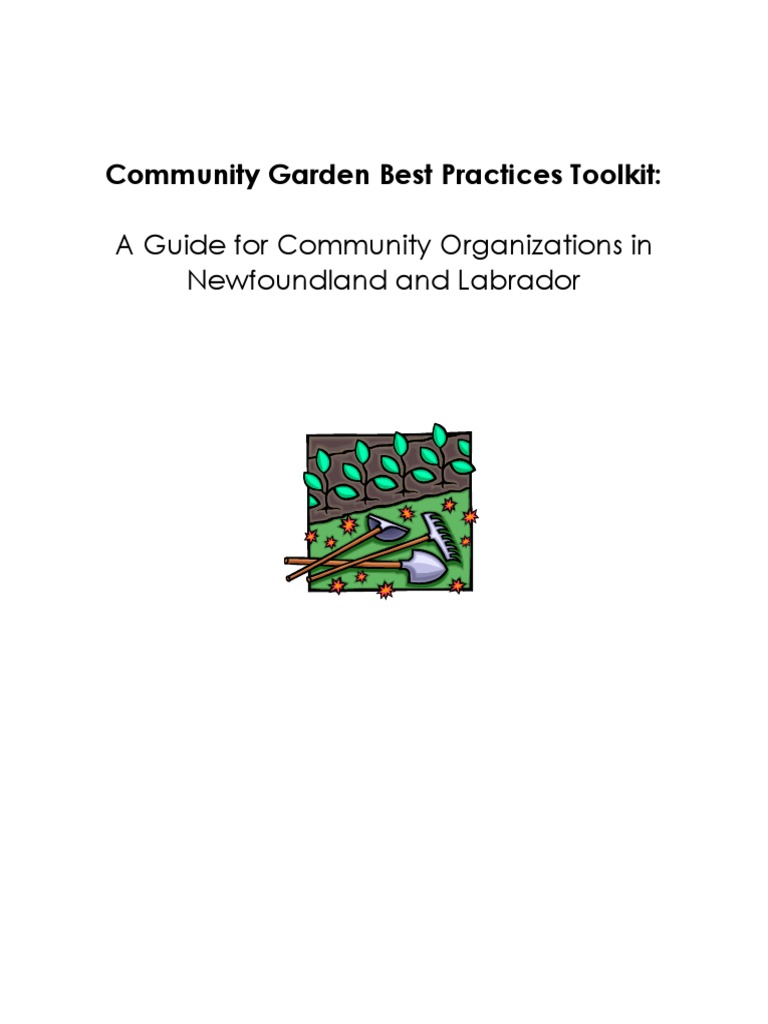 Community Garden Best Practices Toolkit Pdf Seed Gardens