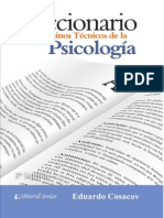 Diccionario de Términos Técnicos de La Psicología (3a. Ed.)