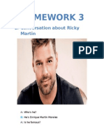 Homework 3: 1. Conversation About Ricky Martin
