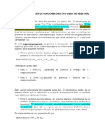 Segunda Propuesta de Funciones Objetivo