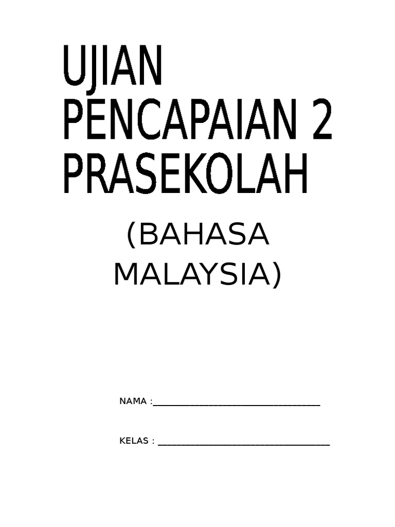 Ujian Pra 2 Bahasa Malaysia Pdf