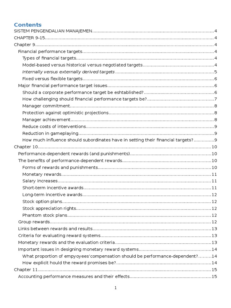 Management Control Systems Overview | PDF | Finance & Money Management ...