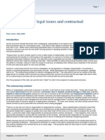 Outsourcing - Key Legal Issues and Contractual Protections