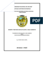 Cuaderno de Mineria a Cielo Abierto de La Facultad de Ingenieria de Minas