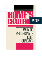 Rome's Challenge: Why Do Protestants Keep Sunday?