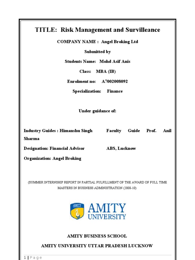 Risk Management in Portfolio Selection | PDF | Value At Risk ...