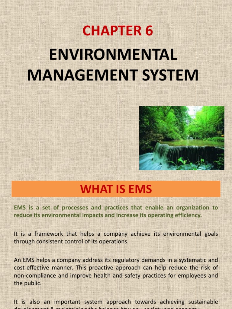 Chapter 6 Ems | PDF | Environmental Resource Management | Natural ...