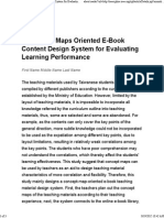 A Concept Maps Oriented E-Book Content Design System for Evaluating Learning Performance