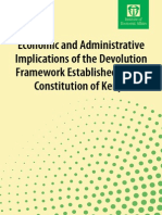 Economic and Administrative Implications of Devolution