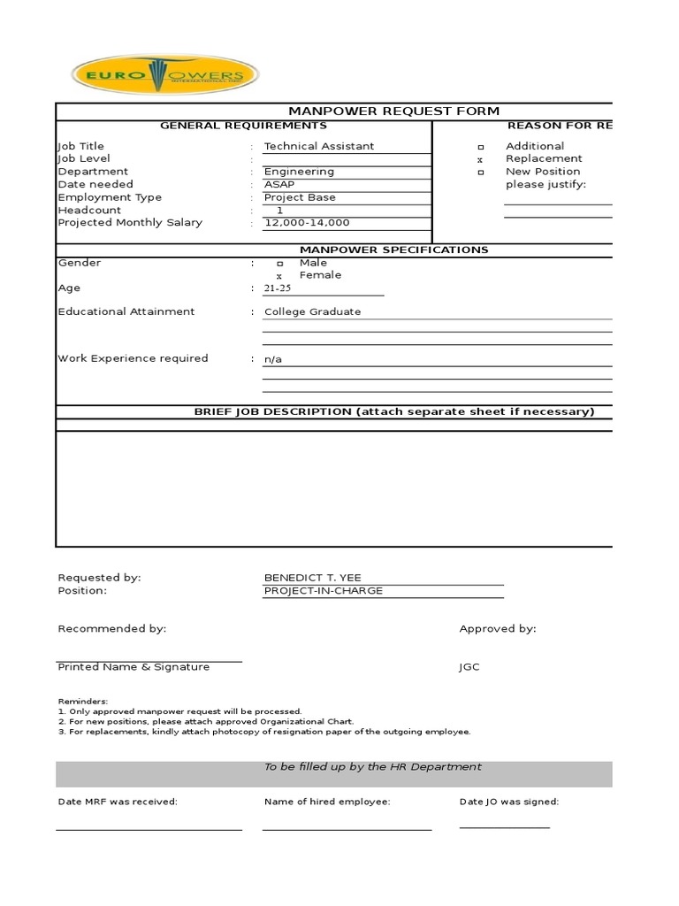MRF (CDGDvo - Technical Assistant | PDF | Career & Growth