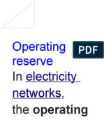 Operating Reserve