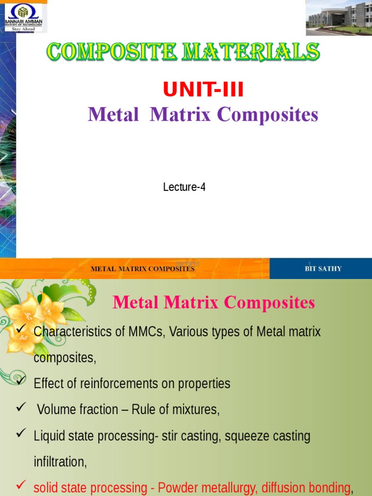 Diffusion Bonding in Metal Matrix Composites | PDF | Composite Material ...