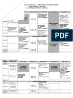 Jadwal Blok 17 Metodologi 2013
