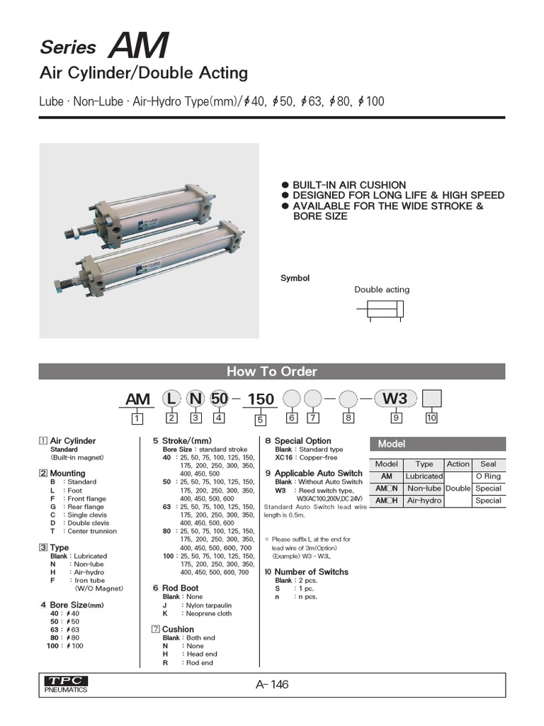 Air Cylinder TPC PDF Piston Steel