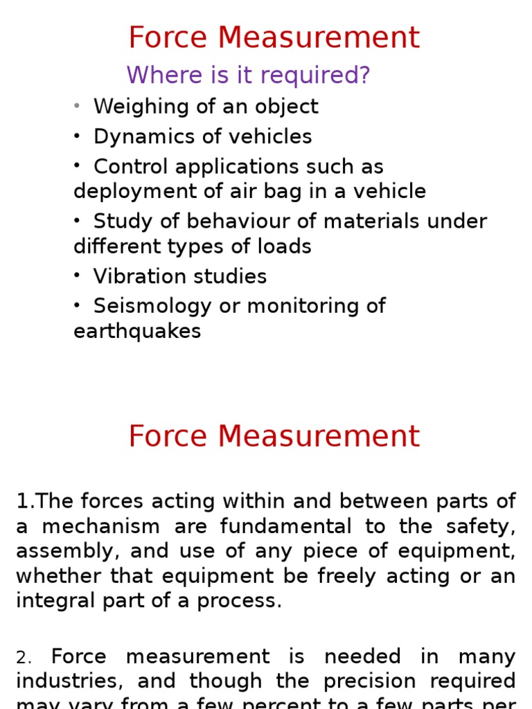 Force Measurement A Comprehensive Guide to Force Measurement Methods