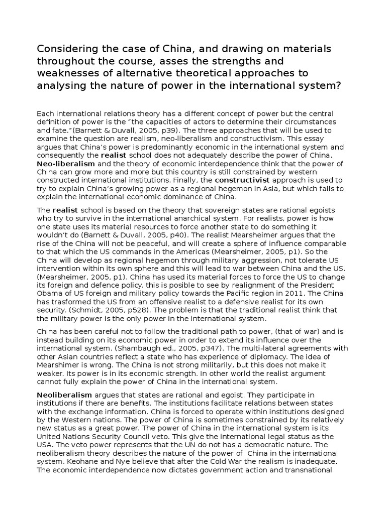 China - International Relations | PDF | International Relations ...
