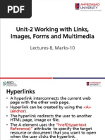 Unit-2 Working With Links, Images, Forms and Multimedia PDF