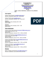 Syllabus For Econometrics Undergraduate Los Andes