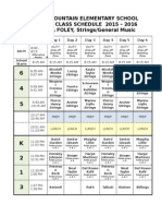 2015-2016 Foley Wednesday Schedule