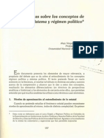 Notas Sobre Los Conceptos de Sistema y Régimen Político