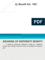 5. Maternity Benefit Act 1961