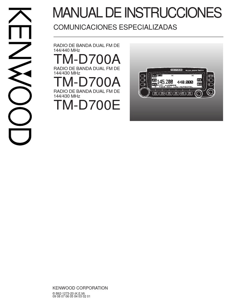 Kenwood TM-D700-Spanish(SP) Manual.pdf | Radio aficionada | Sistema de