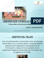 Taller Sobre Abordaje Comunitario, Ana Geraldo 2013