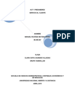 Act Fase 1 Servicio Al Cliente (UNAD) UNIVERSIDAD NACIONAL ABIERTA Y A DISTANCIA