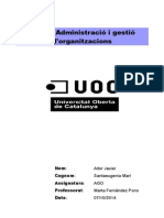PAC1 Administració I Gestió D'organitzacions (AGO) - Universitat Oberta de Catalunya