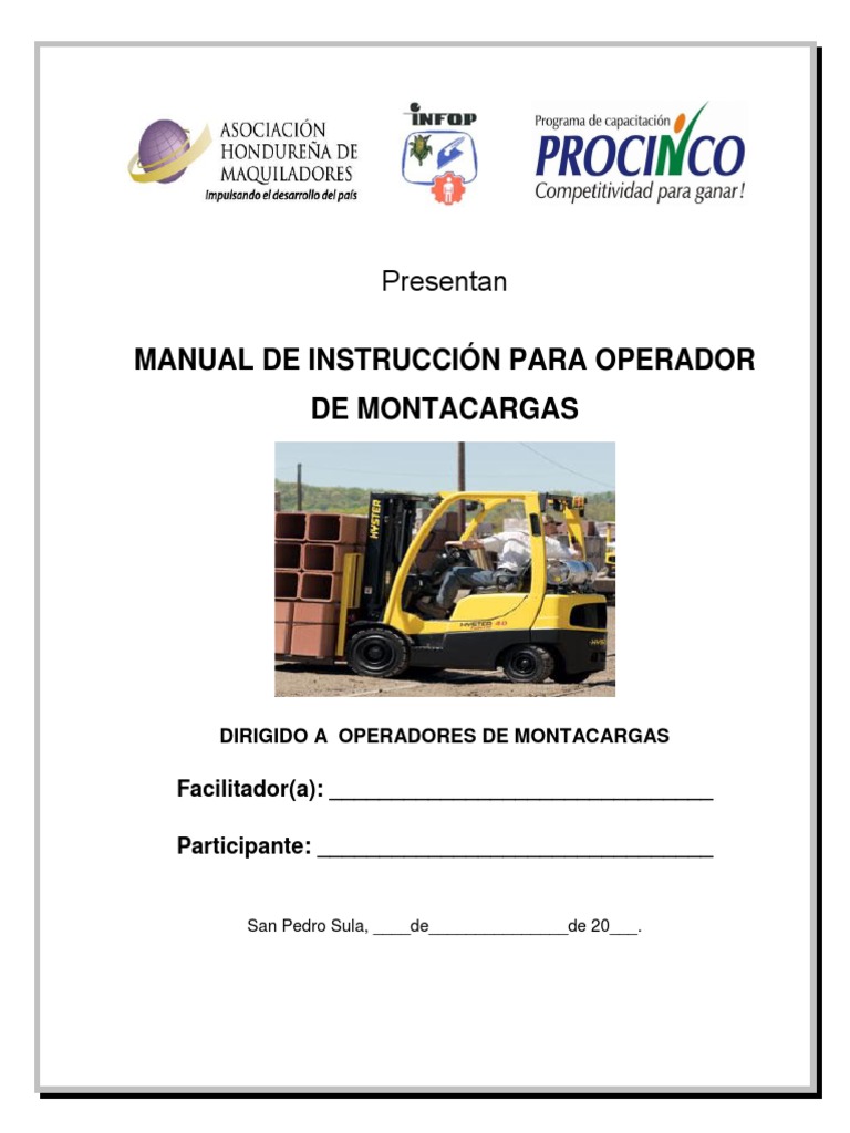 Manual Del Operador de Montacargas