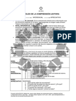 29 Niveles de La Comprension Lectora PDF