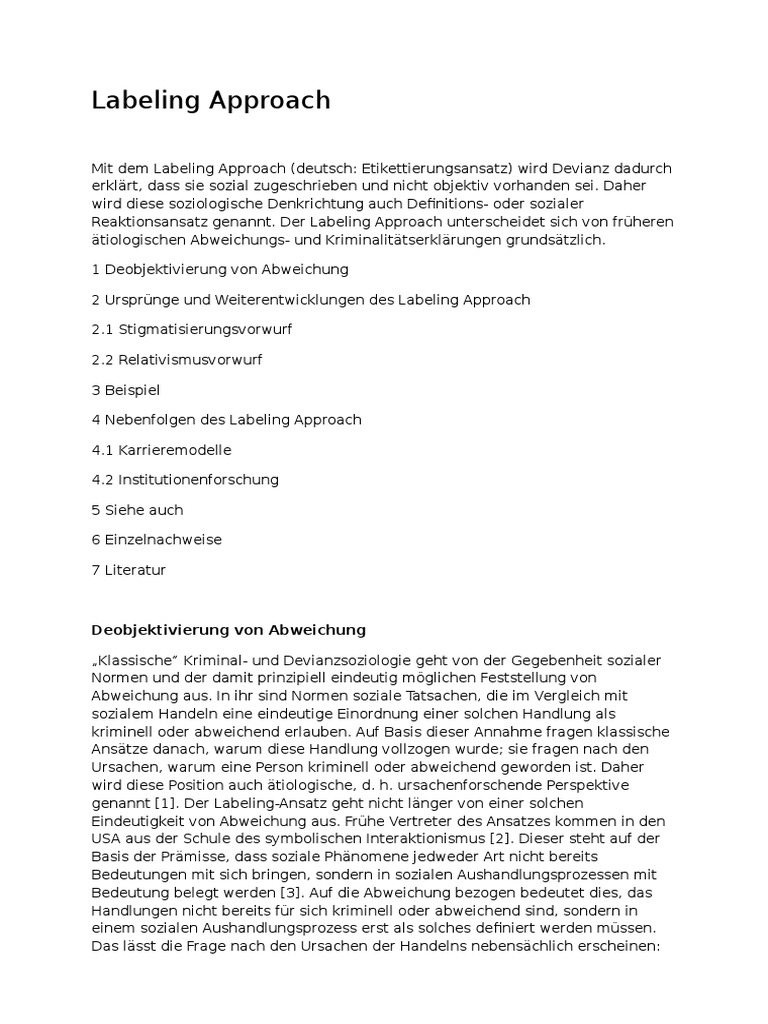 Labeling Approach | PDF