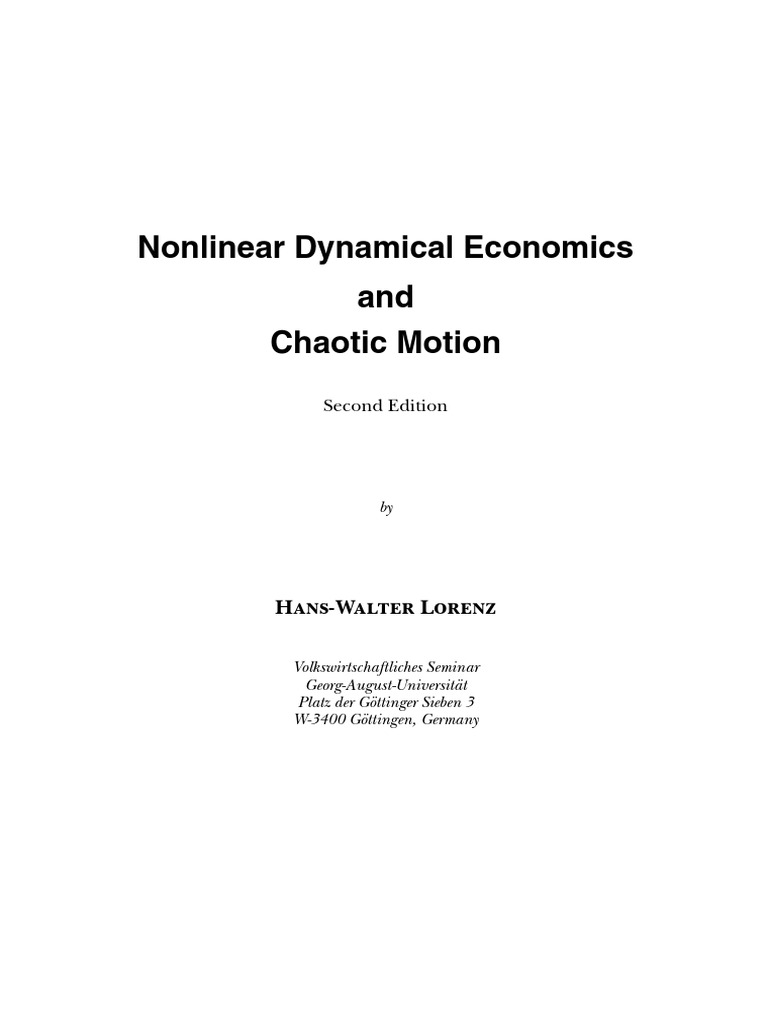 Lorenz, Chaos | PDF | Chaos Theory | Economics