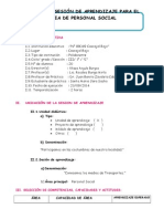 Medios de Transporte Sesion de Aprendizaje