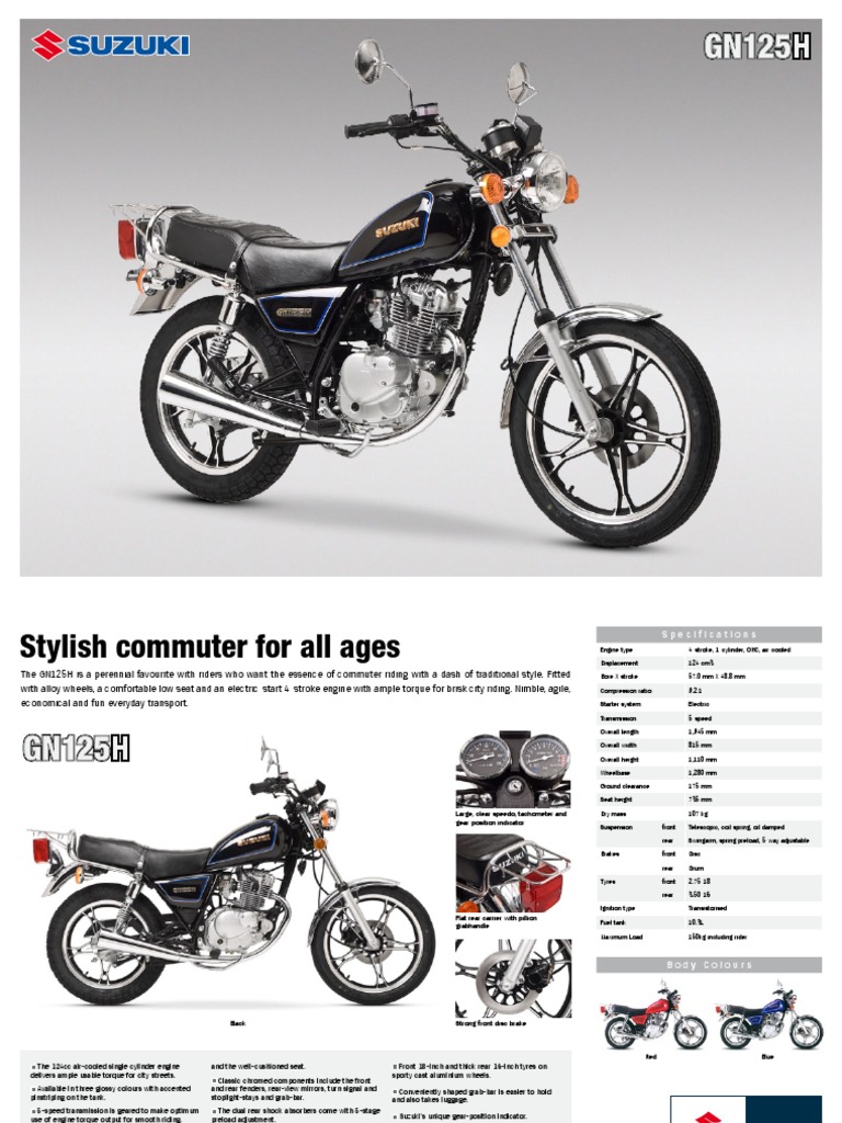 Suzuki GN125H Specifications Overview | PDF