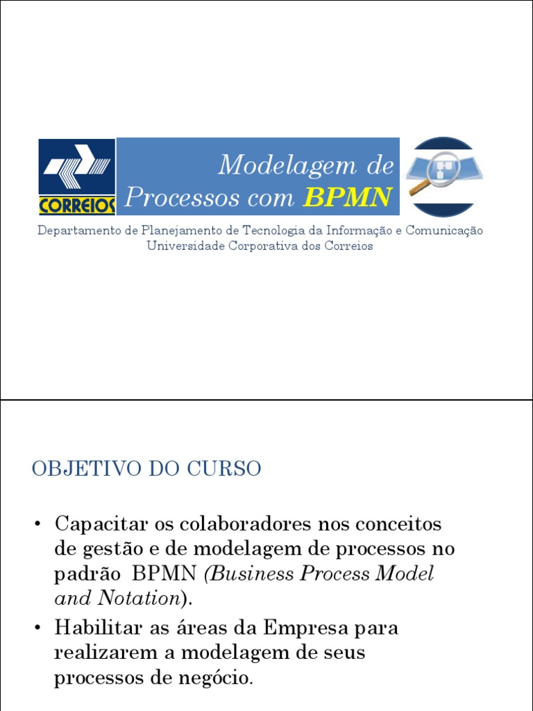 Curso de Modelagem com BPMN | PDF | Engenharia de Processos | Gestão de ...