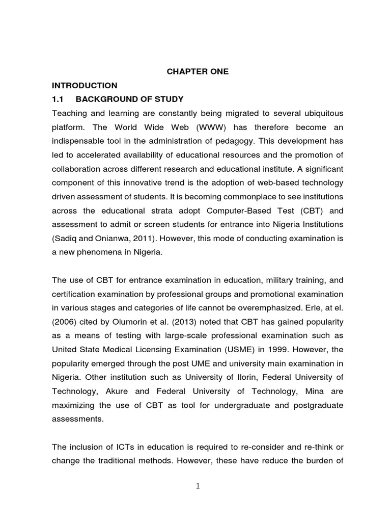 Impact of Computer-Based Testing in Nigeria | PDF | Test (Assessment ...