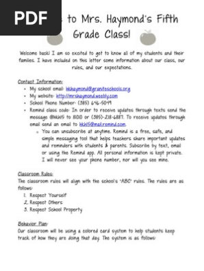 parent letter