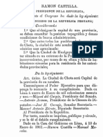 Ley del 10-01-1861 estableciendo la nueva capital de Chota