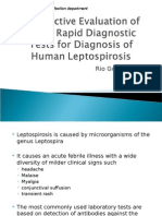Prospective Evaluation of Three Rapid Diagnostic Tests For Diagnosis of Human Leptospirosis