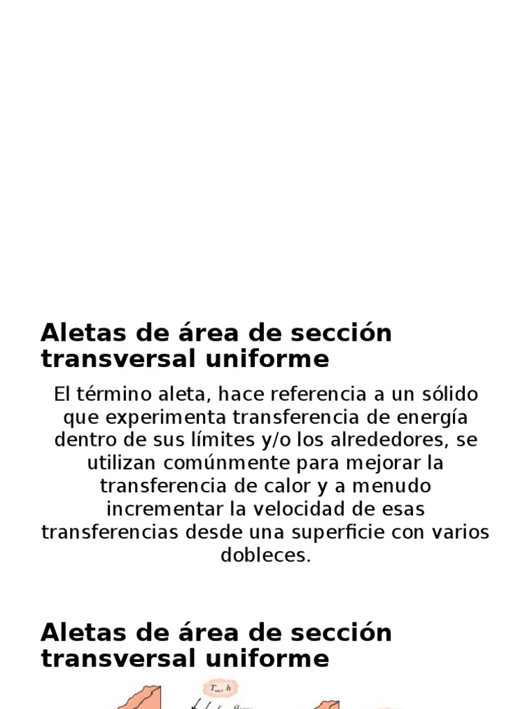 Aletas de Área de Sección Transversal Uniforme